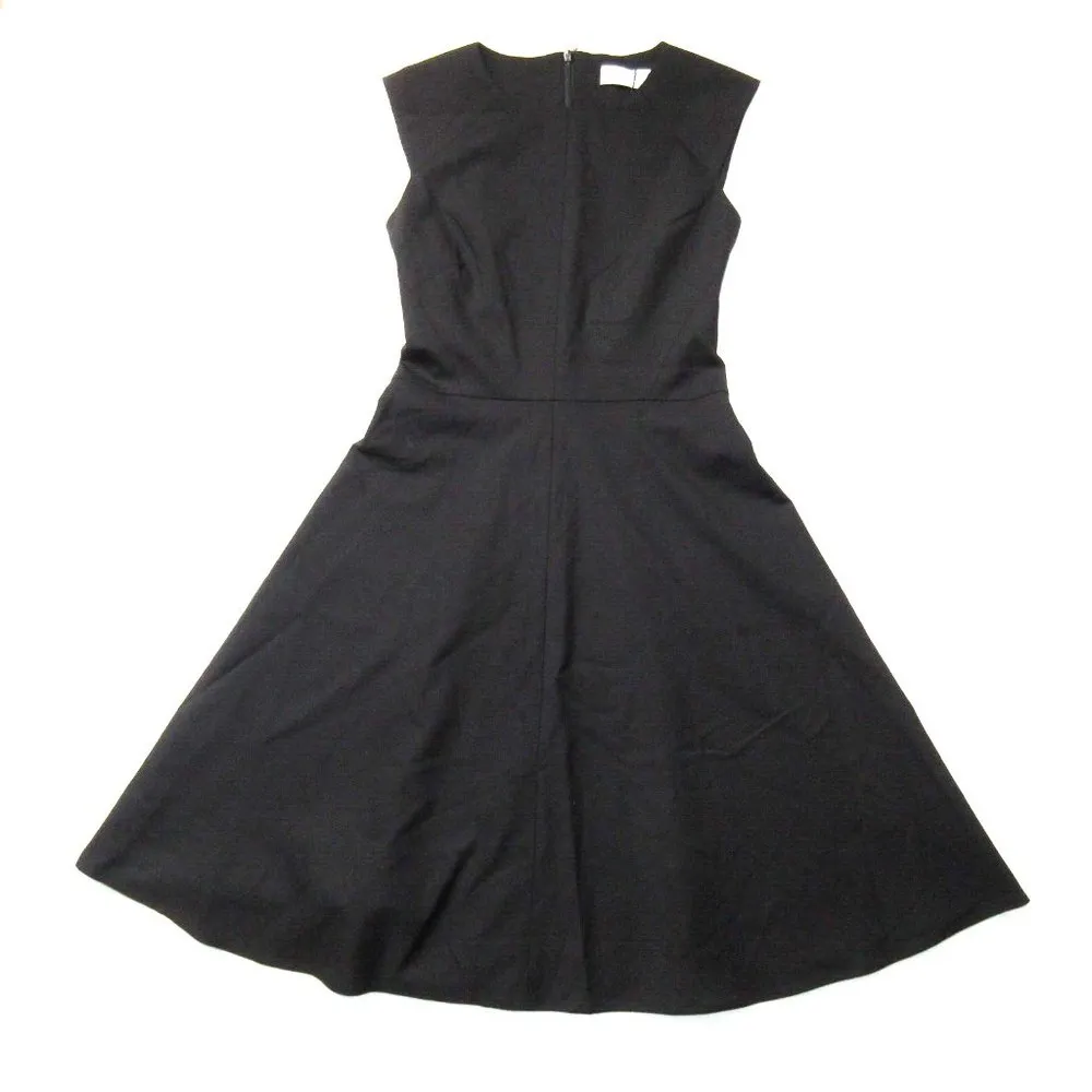 NWT MM. Lafleur Toi 2.0 in Black Washable Stretch Wool Fit & Flare Dress 0P - Image 2