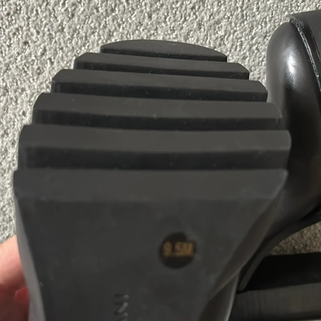 Antonio Melani Pascal Leather Gore Detailed Lug Sole Platform Booties MEW - Image 9