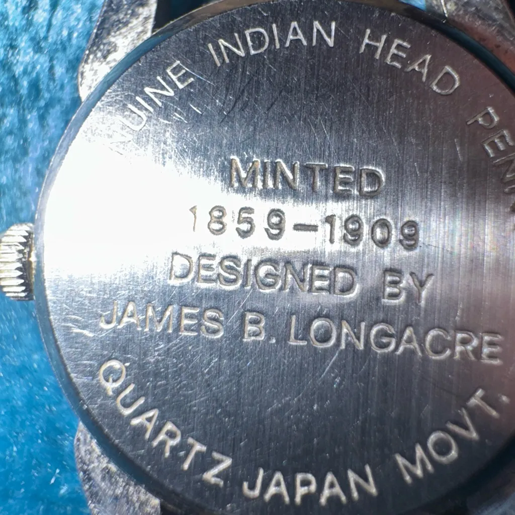 Indian Head Watch with Minimalist Face and Beaded Band Silver - Image 8