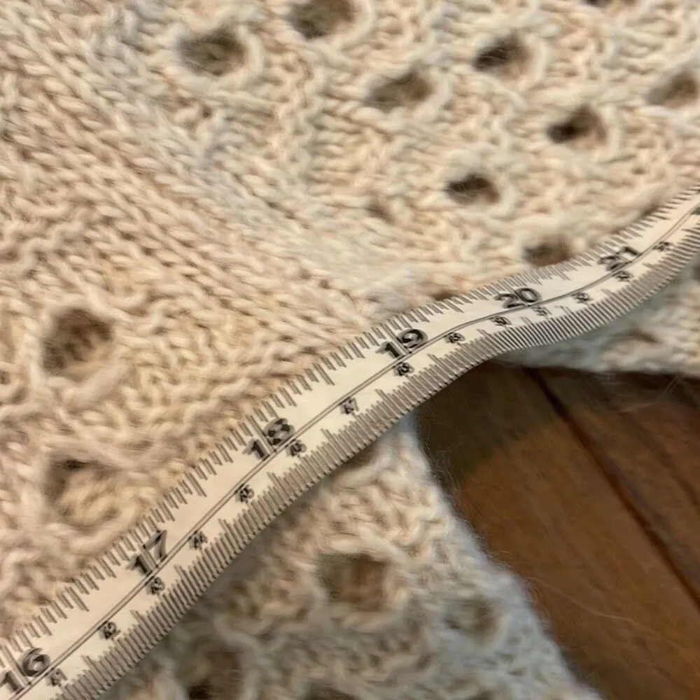 Ann Taylor Merino Wool open knit crewneck short sleeve sweater xs - Image 5