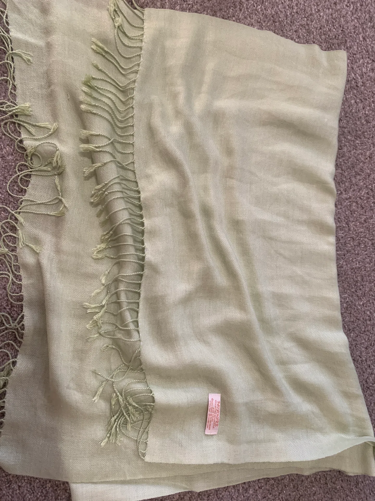 Pashmina Pashmire Baby Green Scarf  - Image 3