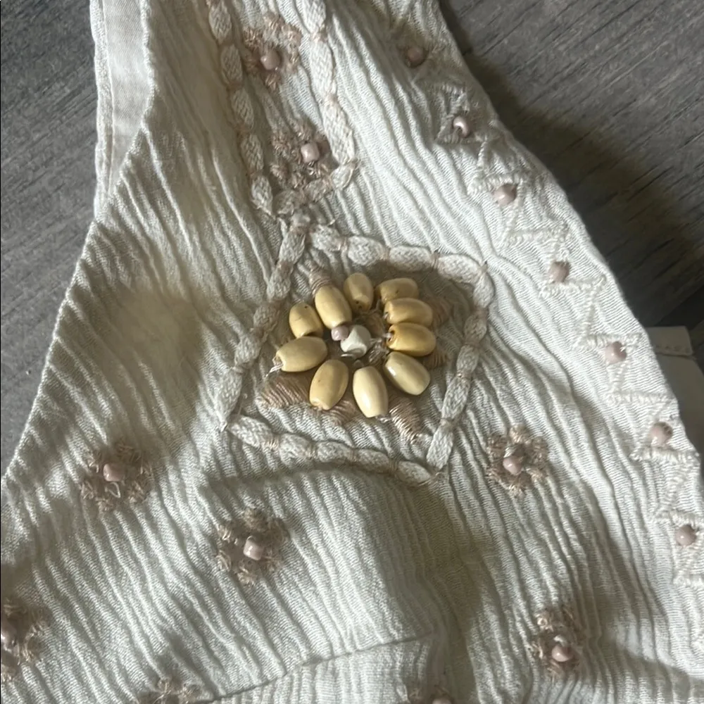 Zara Cream Sleeveless Embellished Bustier Top - Image 3