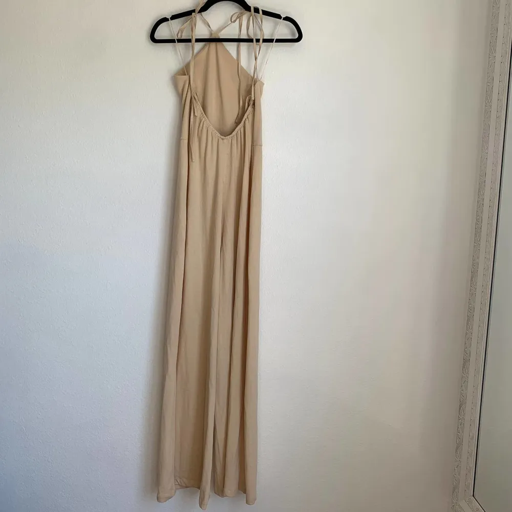NWT Zara Beige Halter Jumpsuit Blogger Favorite - Image 5