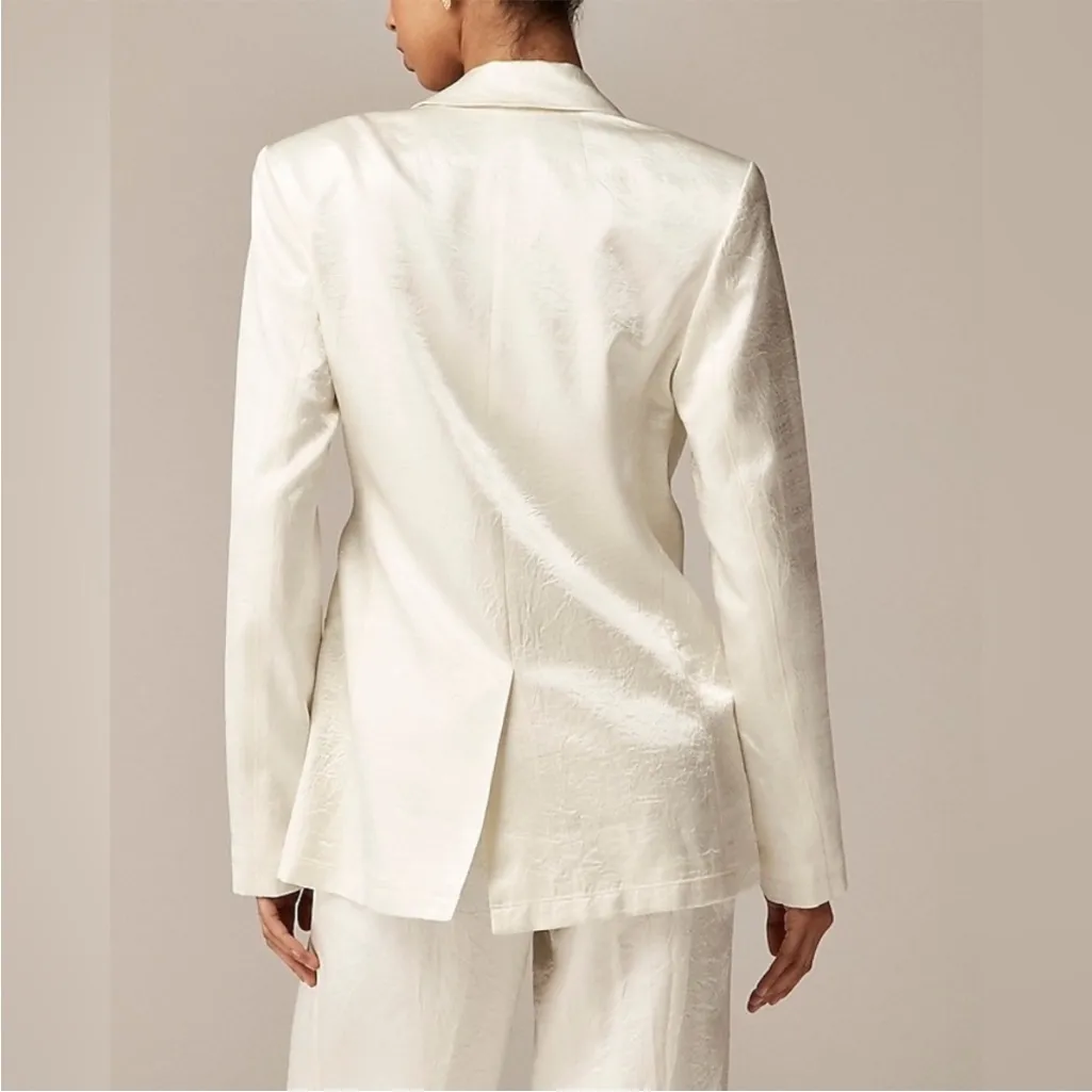 NWT J. Crew Anna October X J.Crew side-tab blazer in textured satin CB799 sz 18 - Image 2
