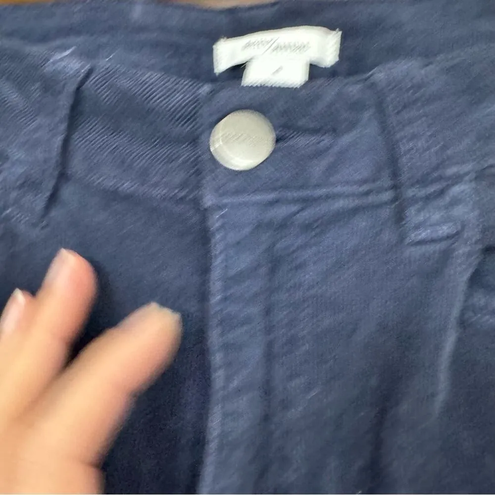 Daily Ritual Blue Corduroy Slim Fit Pants Womens 4 Fall Classic High Rise - Image 3