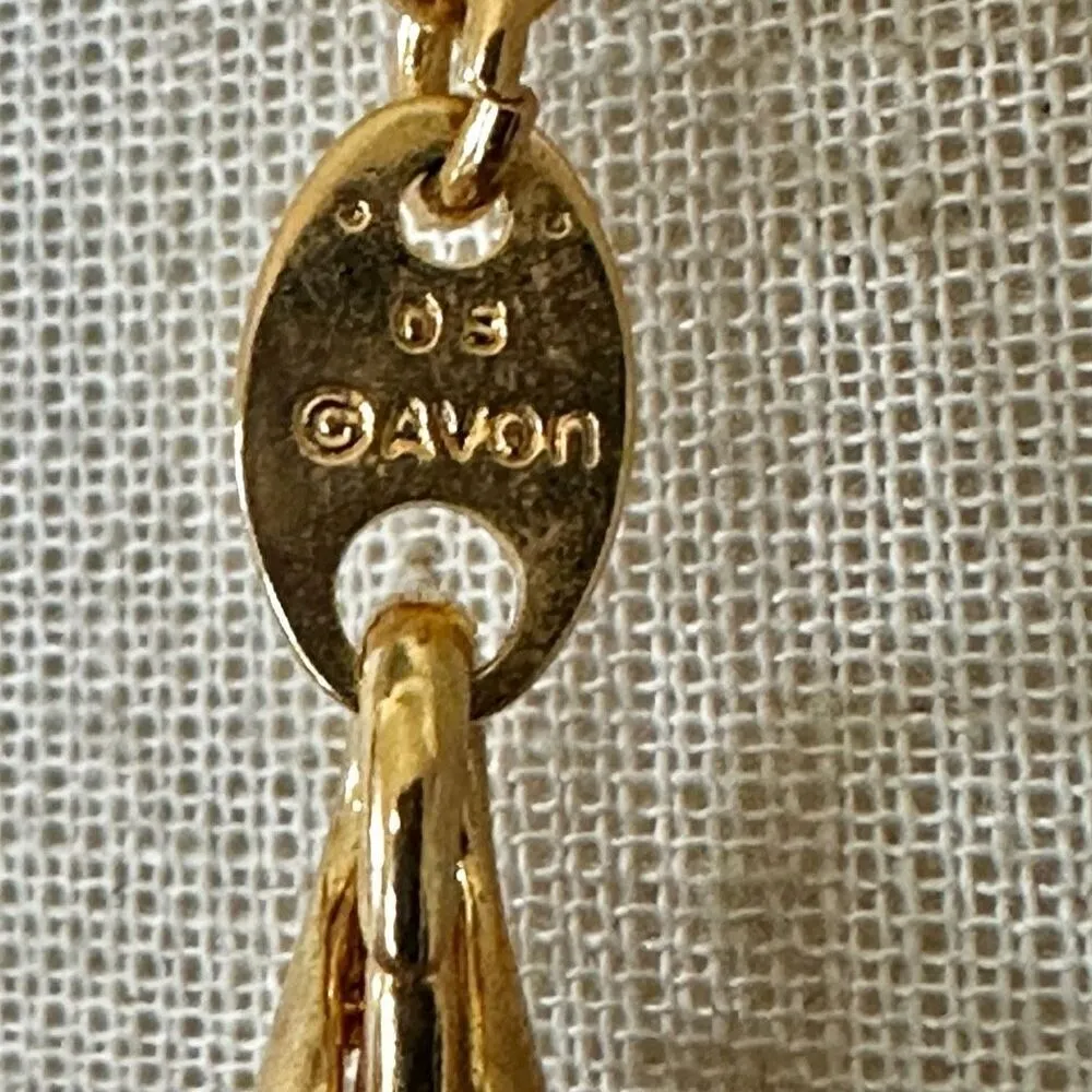 Avon gold tone and purple beaded long vintage necklace - Image 6