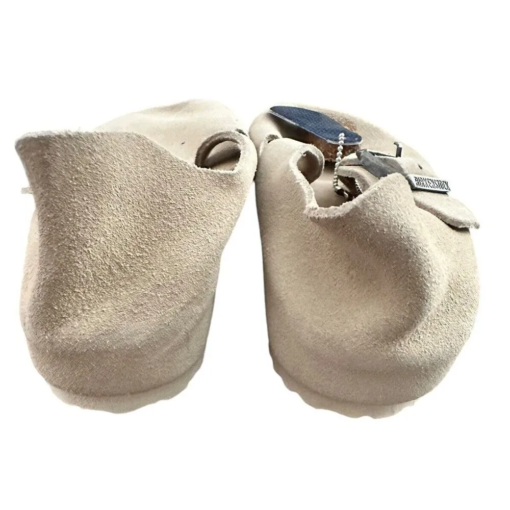 BIRKENSTOCK LONDON Suede Leather Shoes Stone New - Image 4