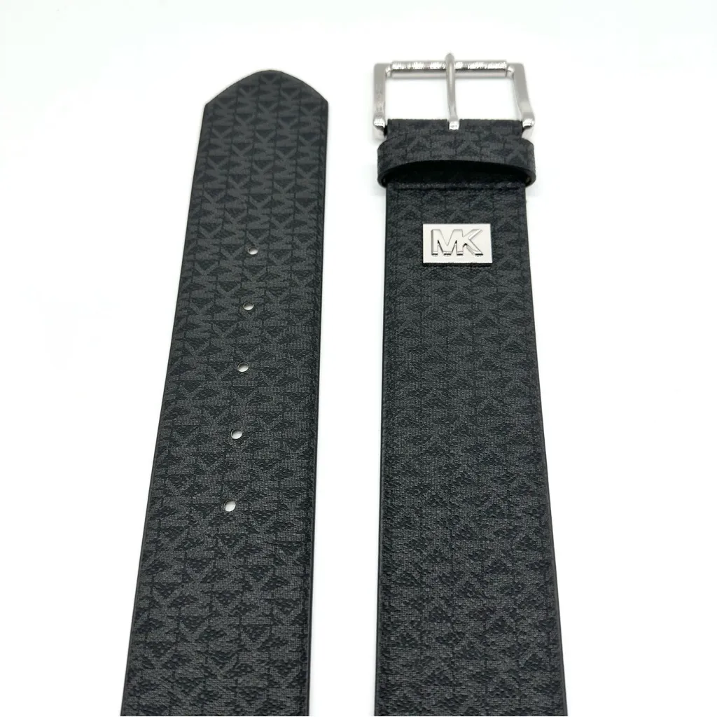 Michael Michael Kors Accessories Elastic Mk Logo Buckle Belt Black Size L/Xl New - Image 2