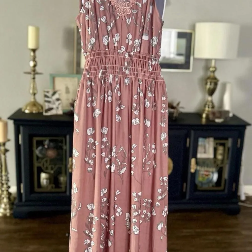 Jon & Anna Maxi Dress Sleeveless Pink Floral for Women Size Small - Image 6