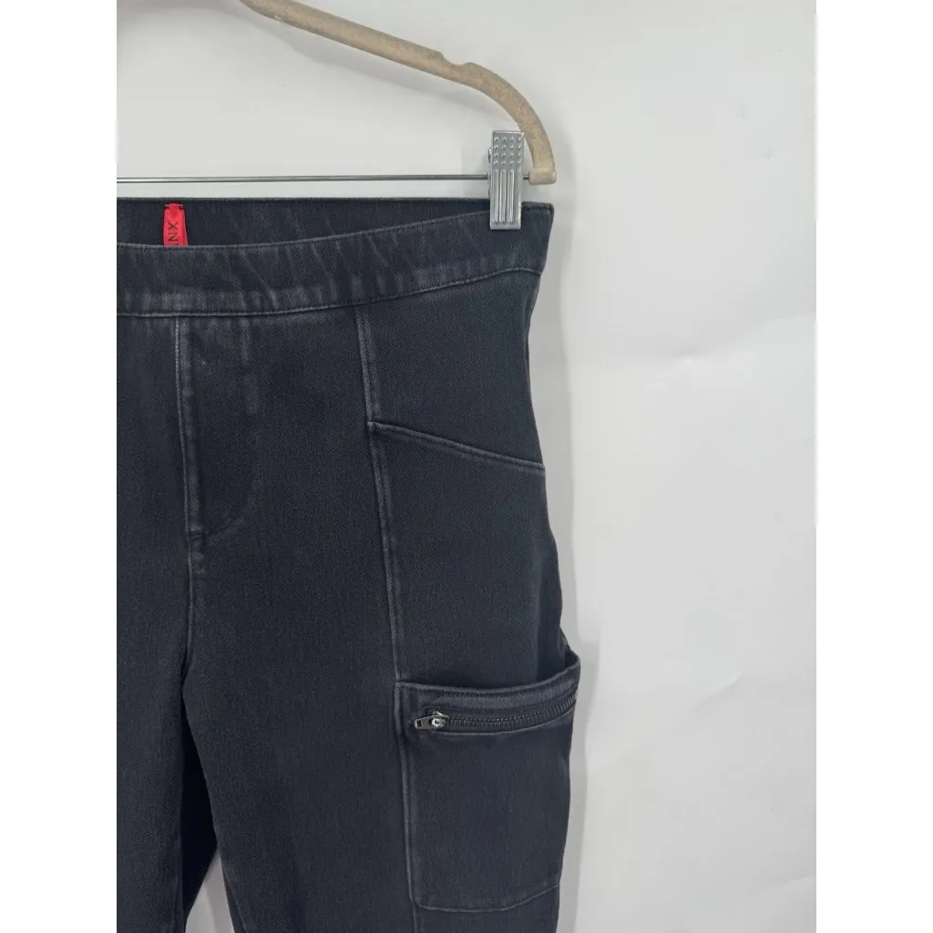 SPANX Streetwear Faded Black Cargo Jean Women Large Skinny‎ Grunge Skater Preppy - Image 9