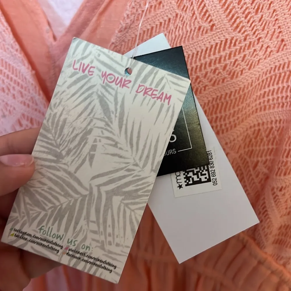 Miken Junior's Tie Back Dress Cover Up Swimsuit Orange. Size XL - Image 6