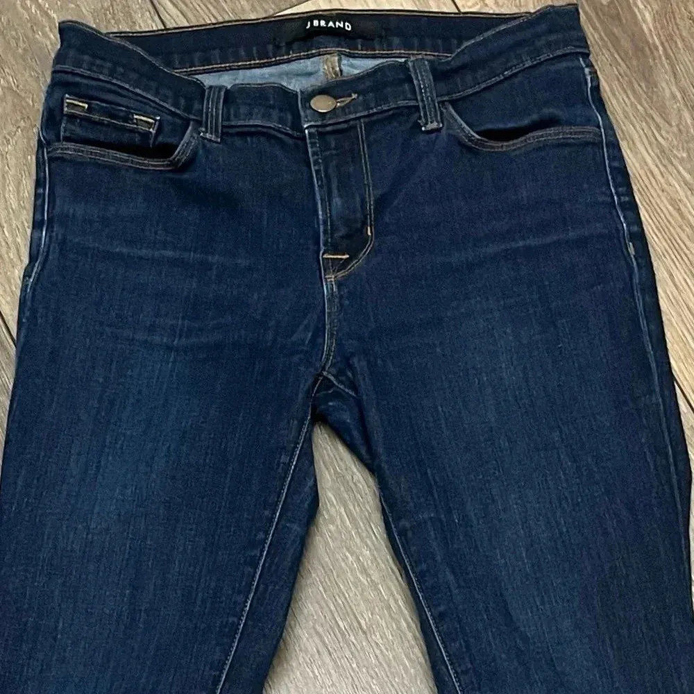 J Brand Low Rise Dark Wash Skinny Jeans Womens Classic Modest Y2k Retro Size 28 - Image 11