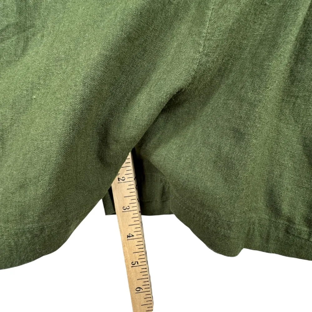 Banana Republic Linen Blend Utility Romper Long Sleeve Army Olive Green Size S‎ - Image 8