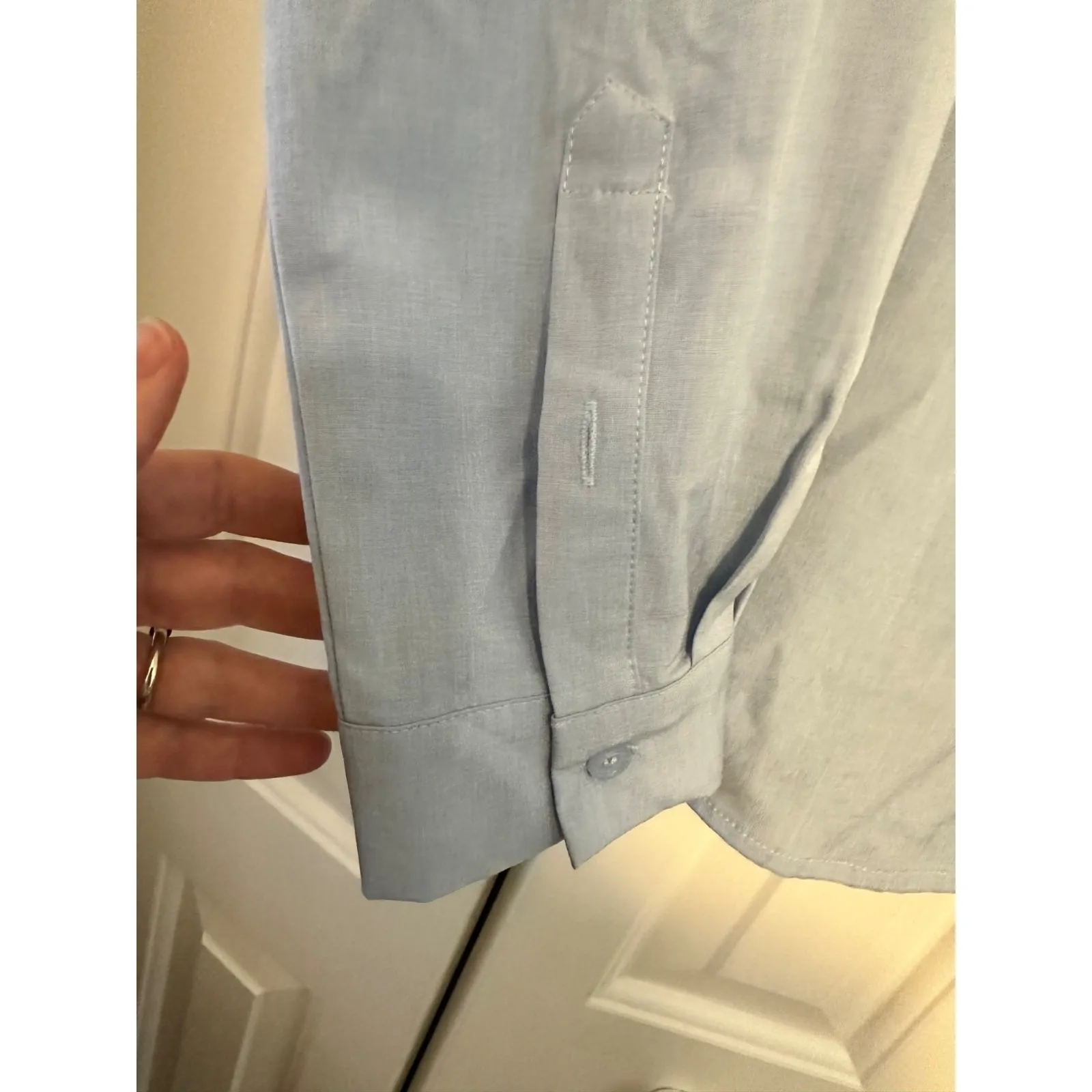 Womens Long‎ Sleeve Button Down Shirt 2XL Light Blue NWOT Size undefined - Image 5