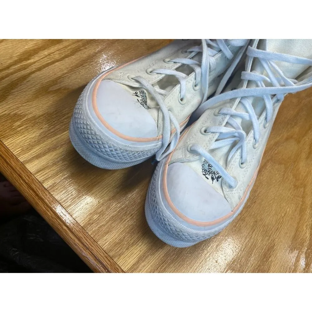 Converse Chuck Taylor All Star Athletic Shoes Women's 8 White Hi Top Sneaker S20 - Image 3