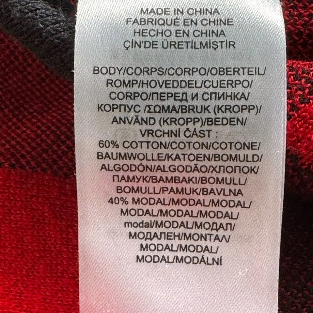 Lauren Ralph Lauren Women's Buffalo Plaid Layering Poncho Sweater Red/Black - Image 6