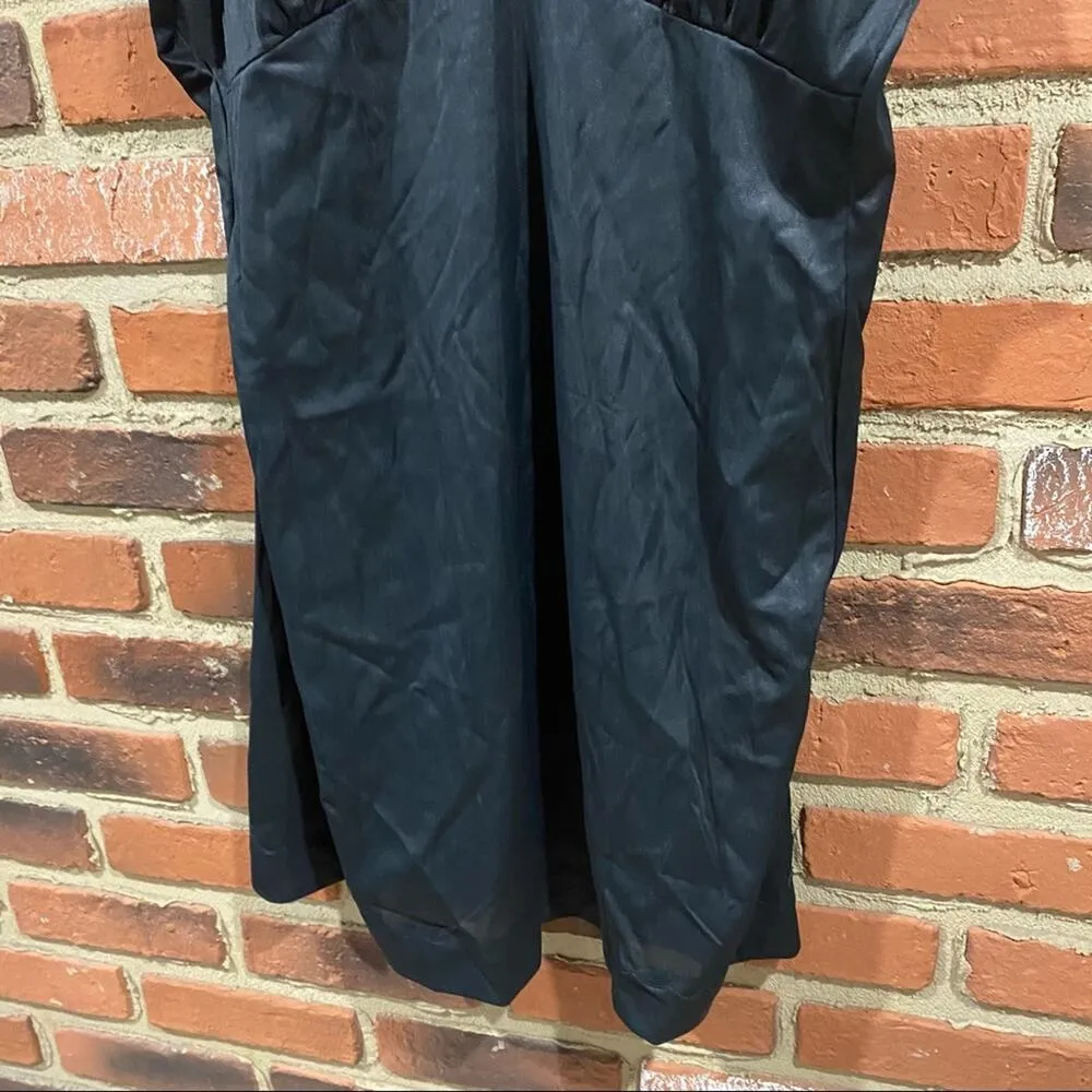 Women's Vintage Slip Vintage Movie Star Black Chemise Sz 44 Size L - Image 6