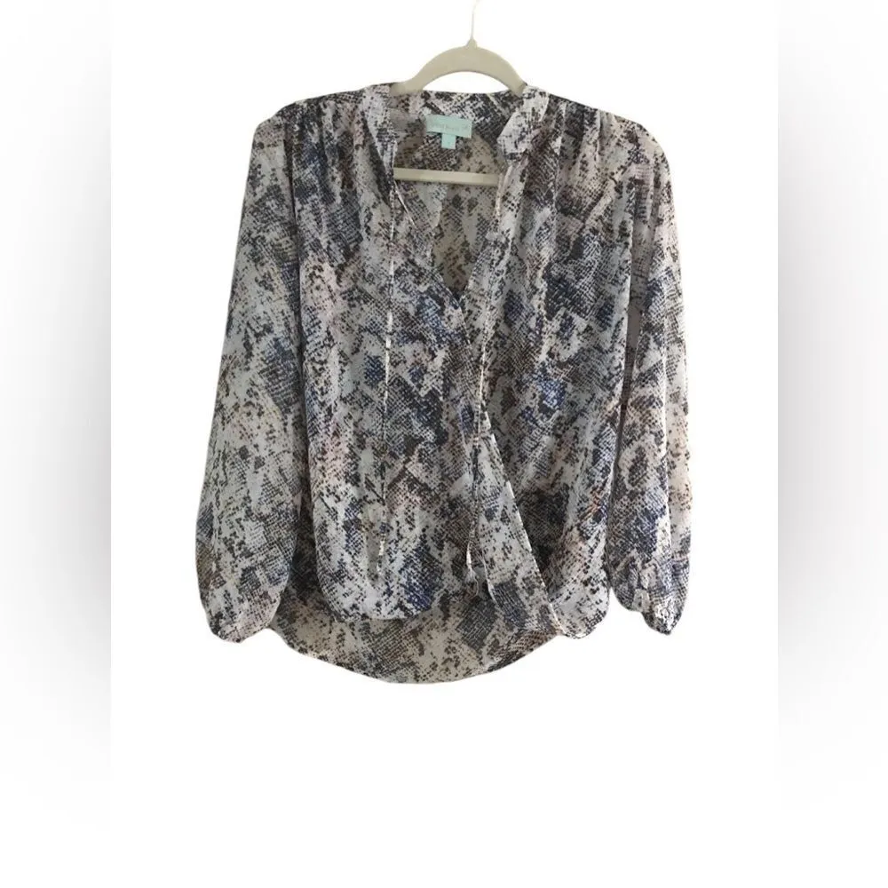 Veronica M Small Long Sleeve V Neck Blouse - Image 2