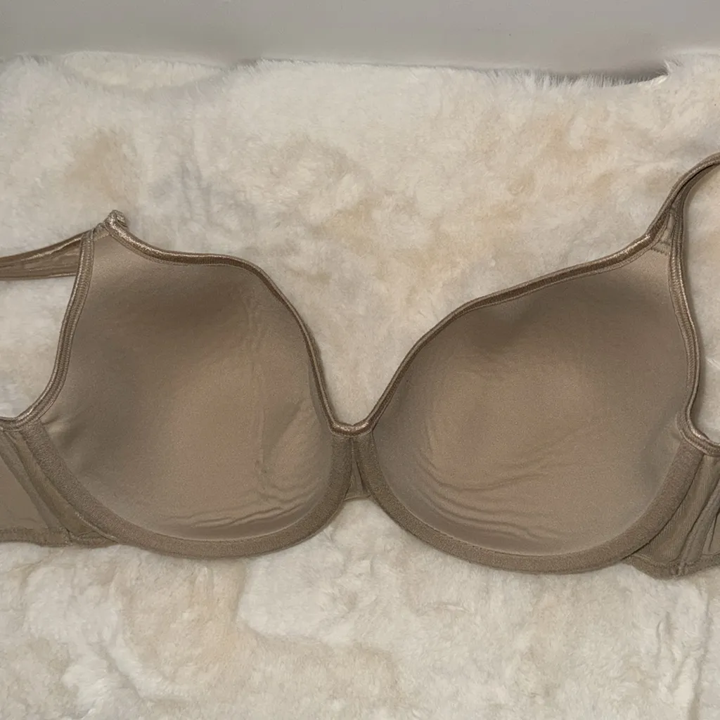 Cacique Lightly Lined Tan Lace Underwire Bra Women’s 44C - Image 5