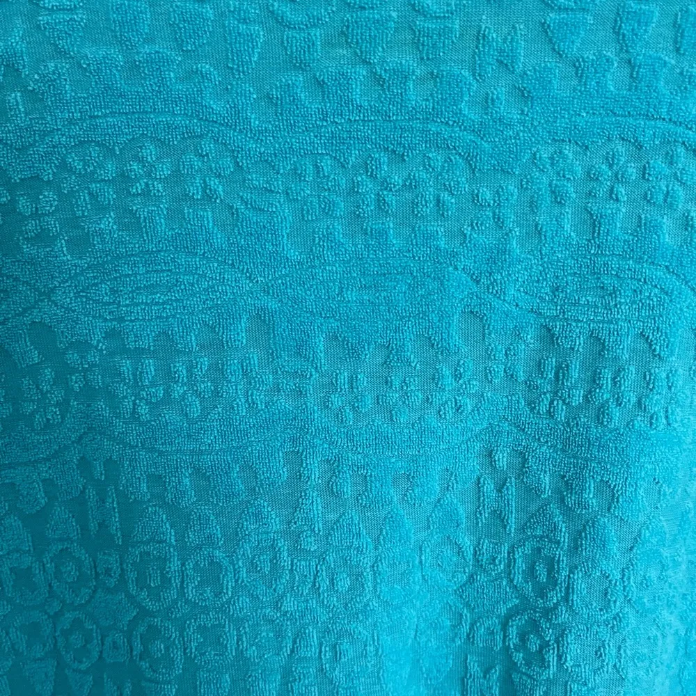 Vintage Women's Teal Stan Herman Chenille Robe Bathing Suit Cover Up Size L Blue Size L - Image 11