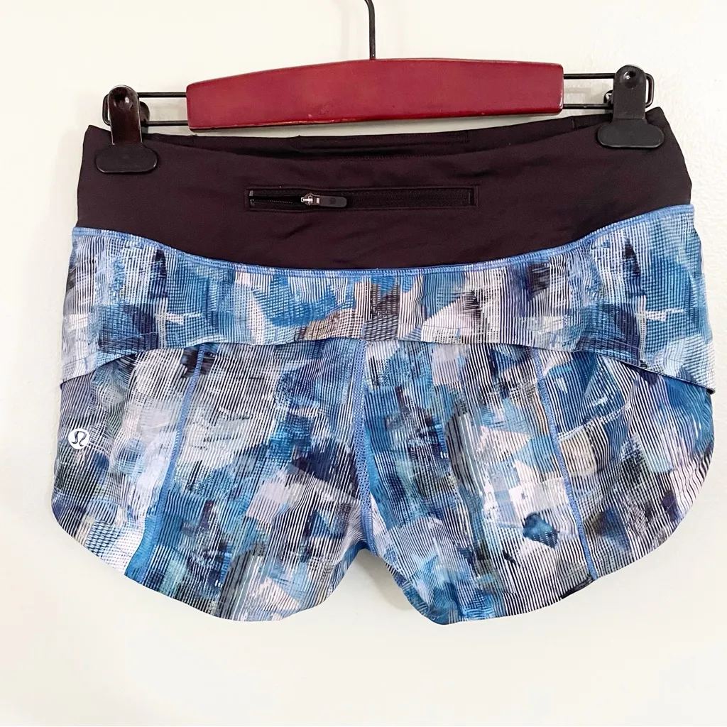 Lululemon Size 4 Regular Speed‎ Up Short *2.5"Sun Dazed Multi Blue Athletic - Image 4