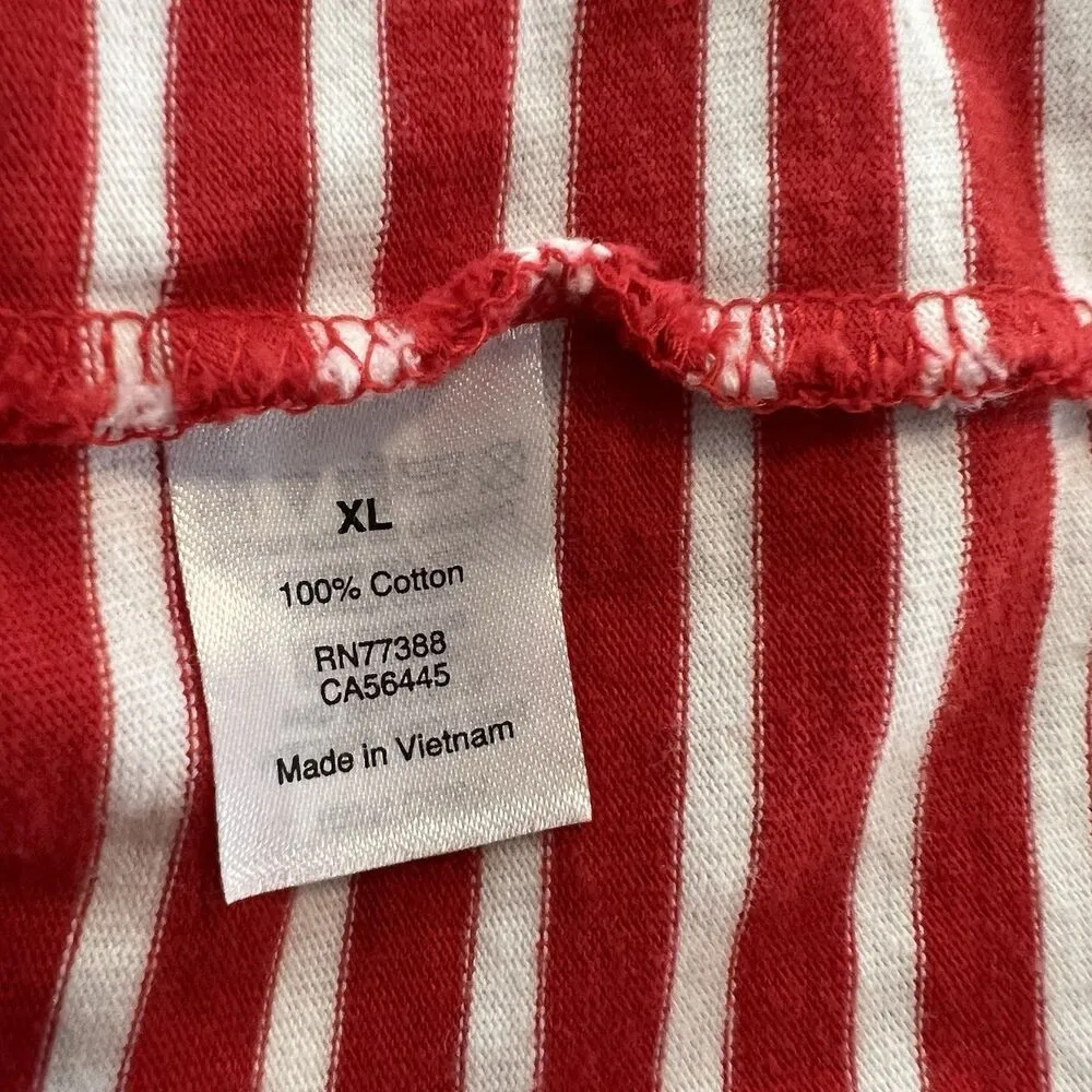 J Crew Dress Xl Striped Poplin Trimmed Dress Orange - Image 4