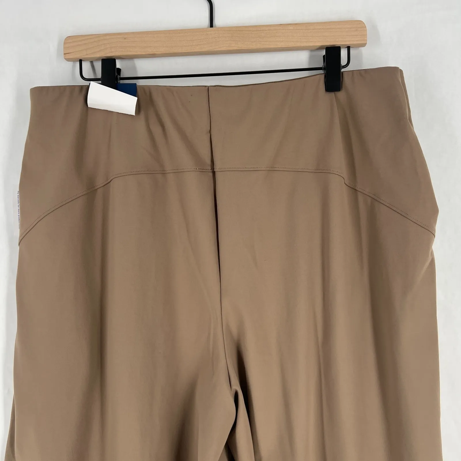 Old Navy PowerSoft Go Dry Pants Womens XL Brown High Rise Pleated Wide Leg - Image 7