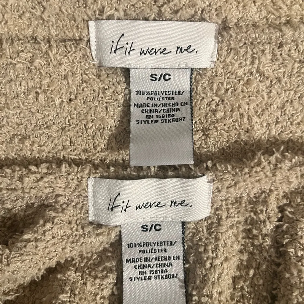 If It Were Me 2 pc. Soft Textured Cardigan Sweater & Crop Top Oatmeal Camel - Image 8