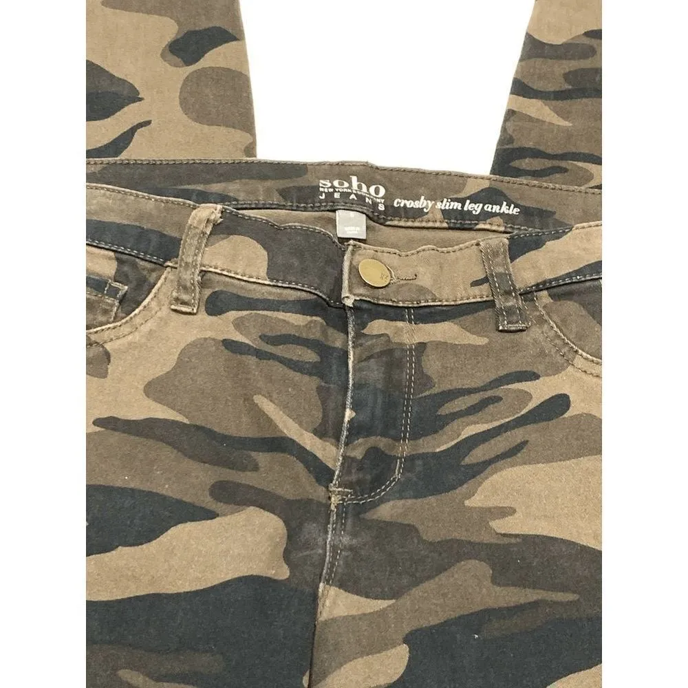 Soho New York & Co Camo Crosby Slim Leg Ankle Pant Size 6 - Image 2