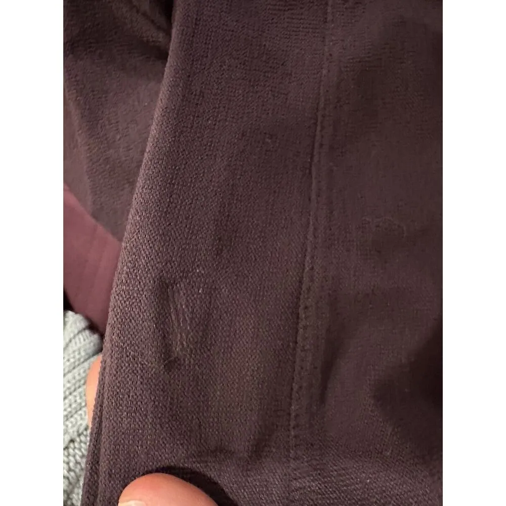 Eileen Fisher Washable Crepe Slim Pants Small S Burgundy - Image 3