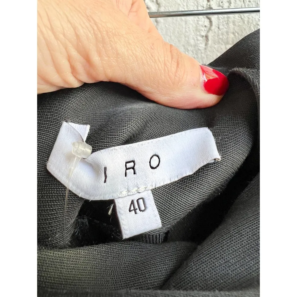 Sheava High Rise Wrap Cropped Paperbag Pants Black Women's Size FR 40 / US 8 - Image 9