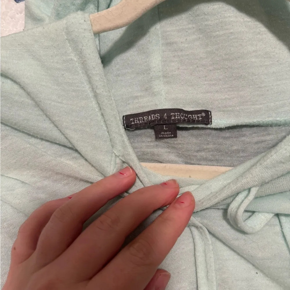 Threads 4 Thought Blue Lightweight Hoodie - Image 4