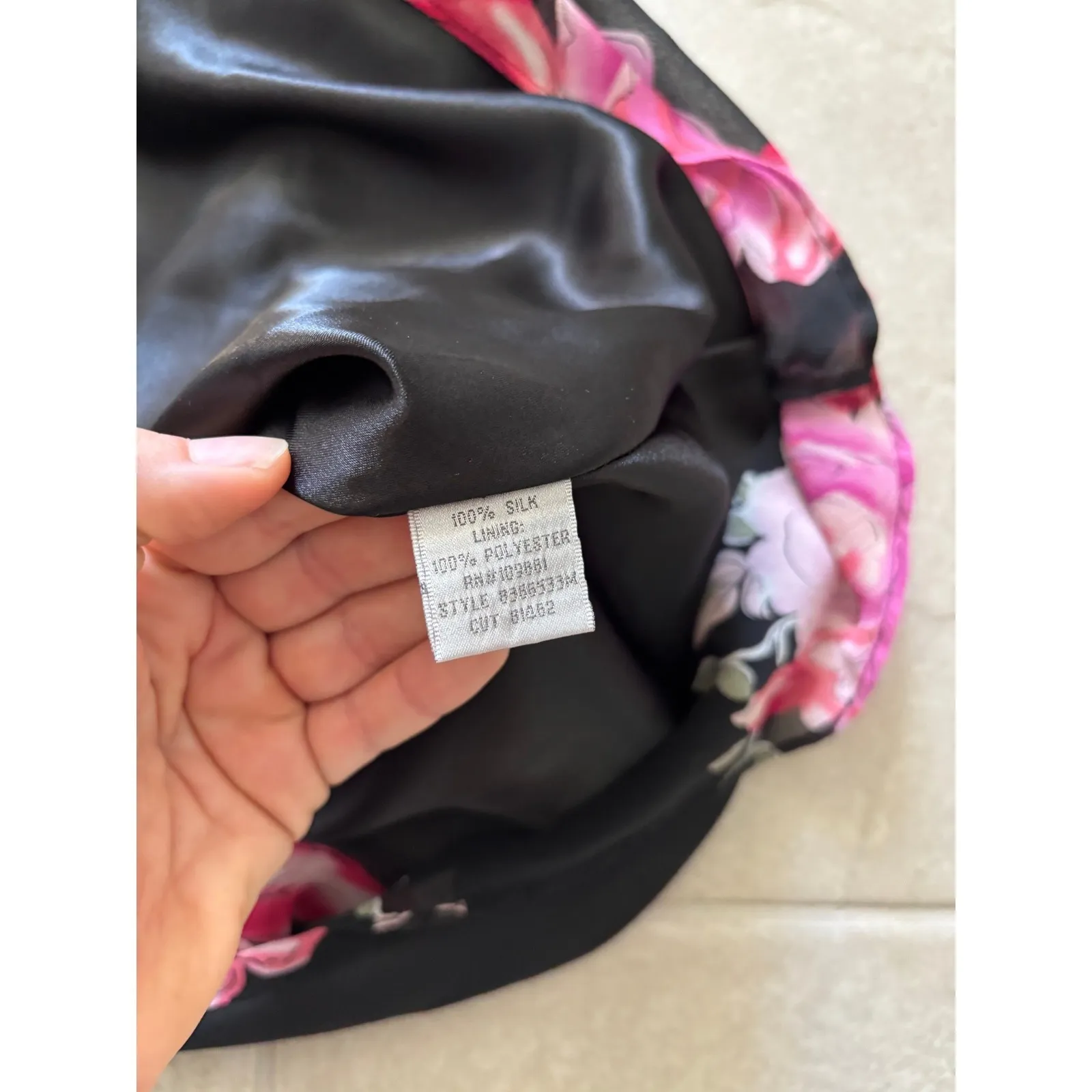 Vintage Donna Ricco Dress Women 10 Midi Sheer Dark Floral 90sFairy Asymmetrical - Image 5