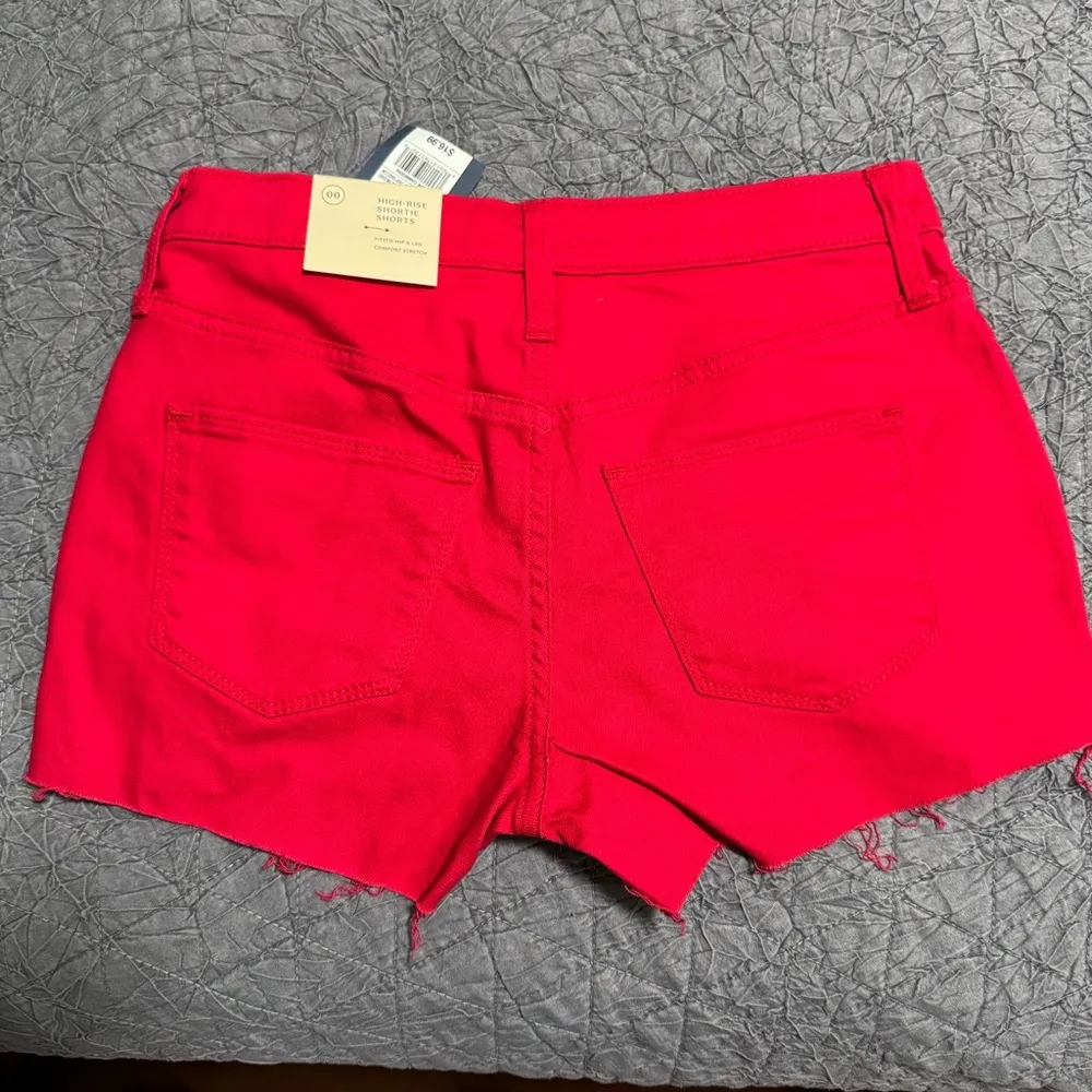 Universal Thread Red Jean Shorts Cut-Off Style July 4th - Image 2