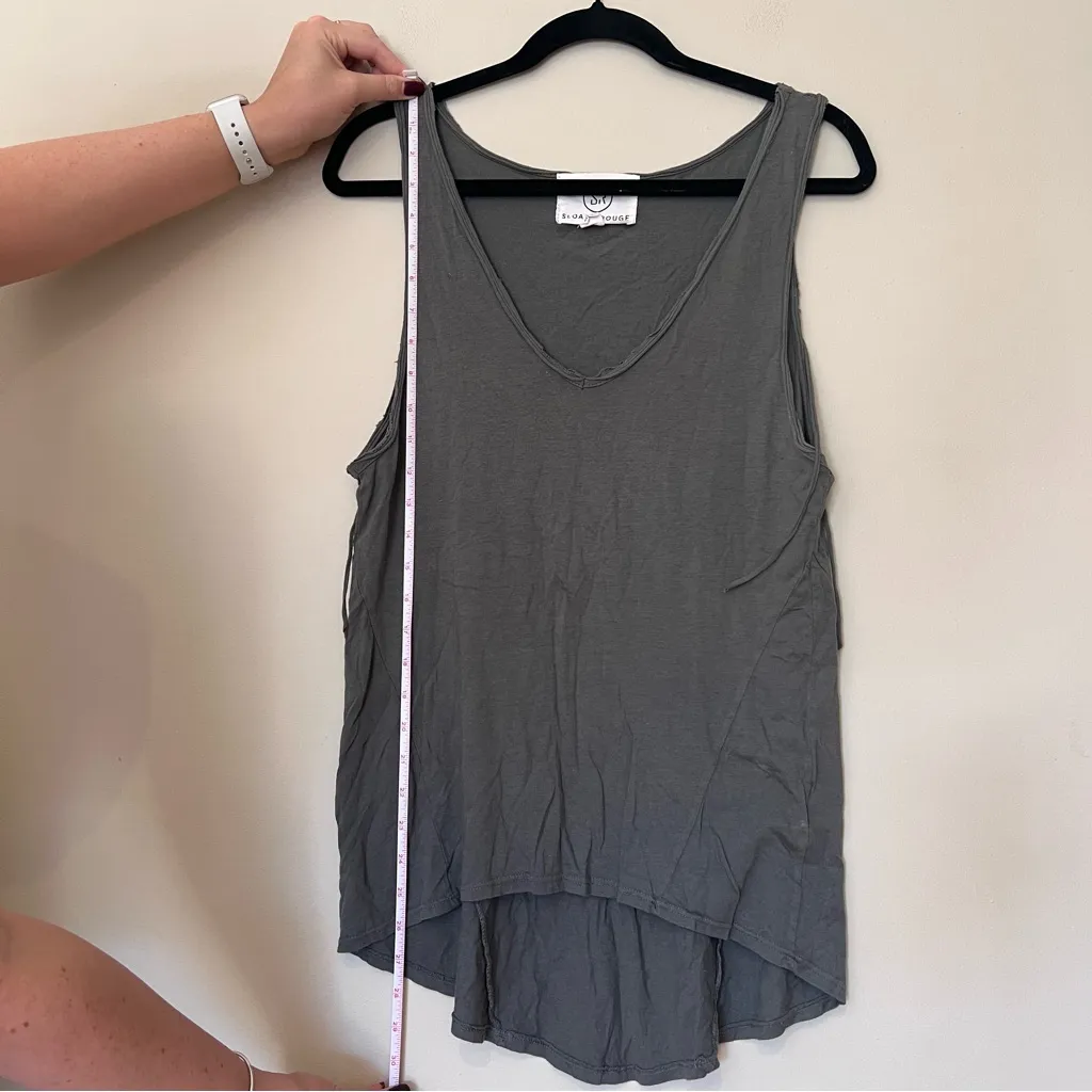 Sloane Rouge Green/Gray Sleeveless Top Green Size XS - Image 5