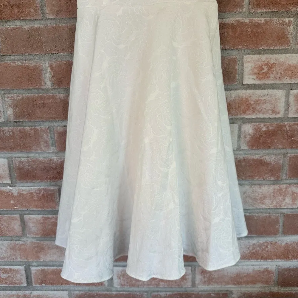 Jules & Cleo Floral Jacquard Corset A Line Mini Dress NEW Womens 4 White Wedding - Image 5