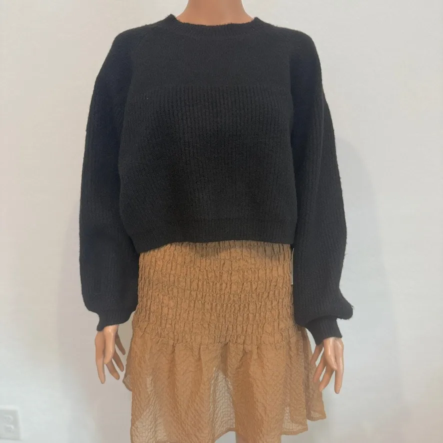 new Topshop wool blend small balloon sleeve cropped sweater SP 3137 - Image 9