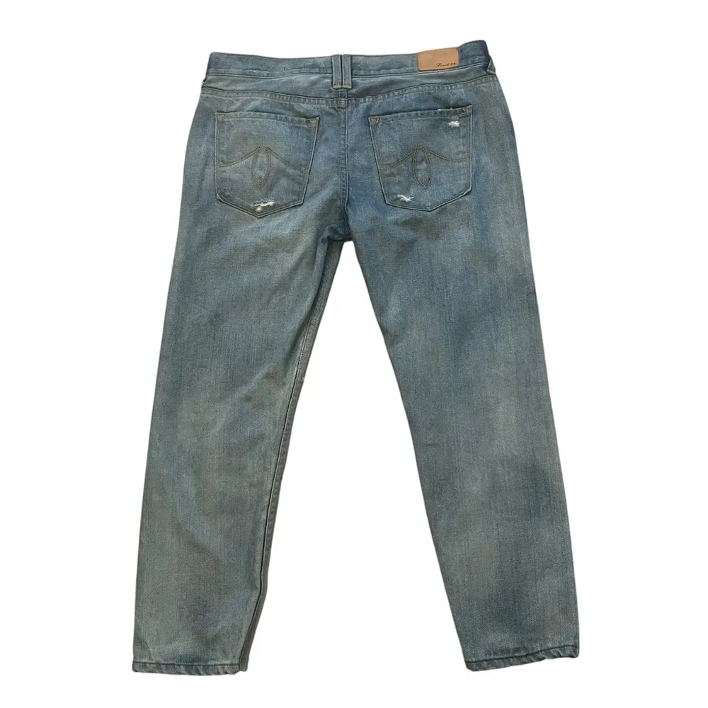 Level 99 Sarah Twisted Seam Tomboy Distressed Jeans In Cristal Blue Size 29 - Image 9