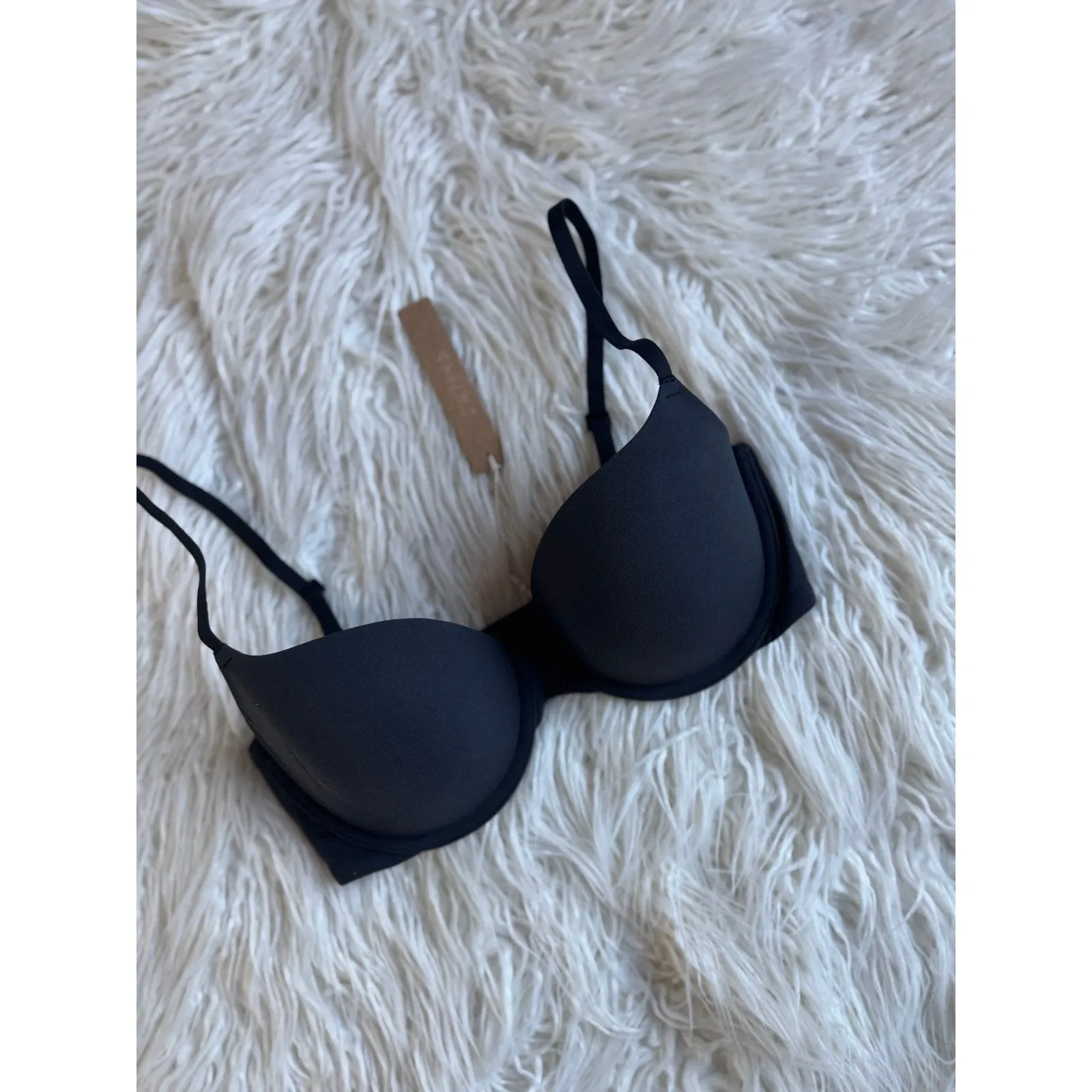 Skims Fits Everybody Pushup Demi Bra Onyx Size 32D - Image 3