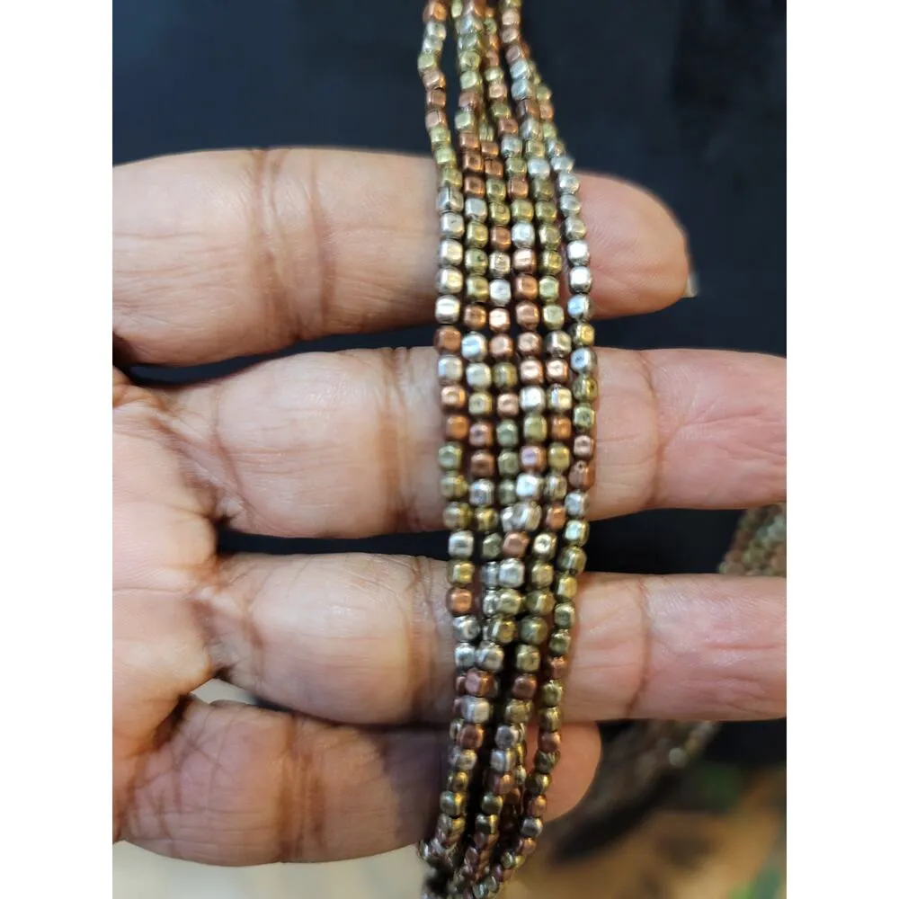 Women's Multicolor Beaded Layered Necklace With Lobster Clasp Lightweight - Image 6