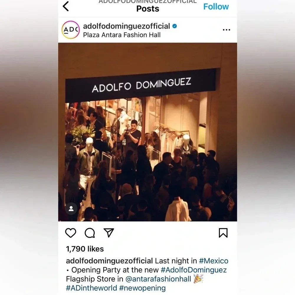 Designer skirt by Adolfo Dominguez denim print Gray - Image 13