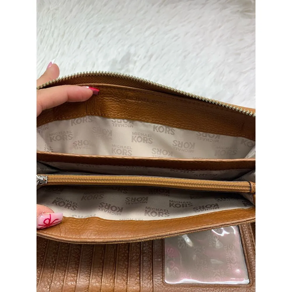 Michael Kors Brown Zip Around Wallet - Image 10