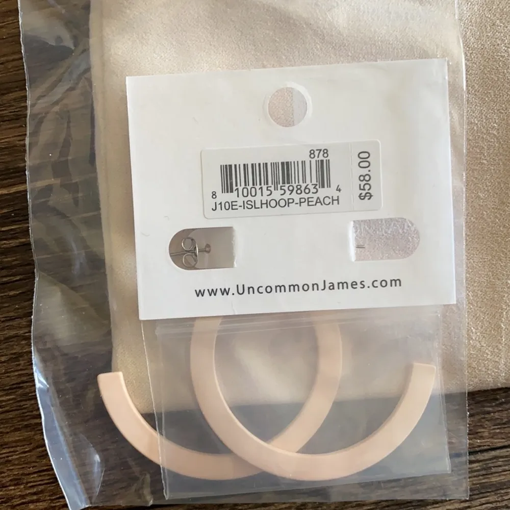 Uncommon James Peach Hoop Earrings - Image 3