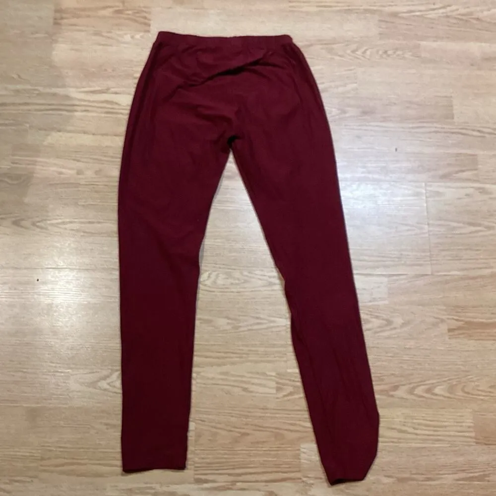 Neon Mascara Leggings Red Size L - Image 4