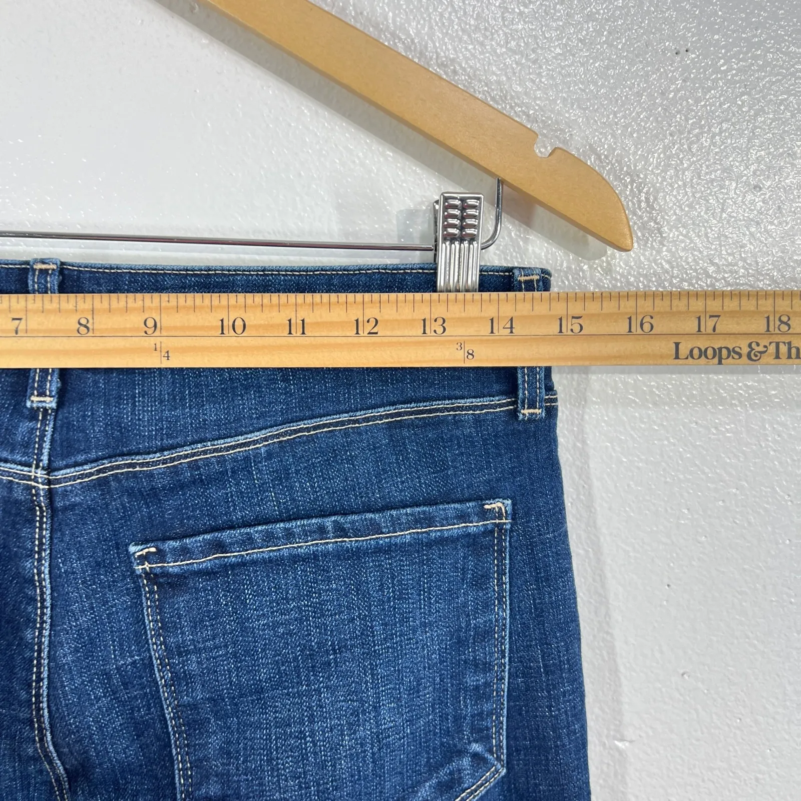 L'AGENCE Ruth High Rise Straight Jeans 28 Women Dark Wash Raw Hem Minimal Chic - Image 7