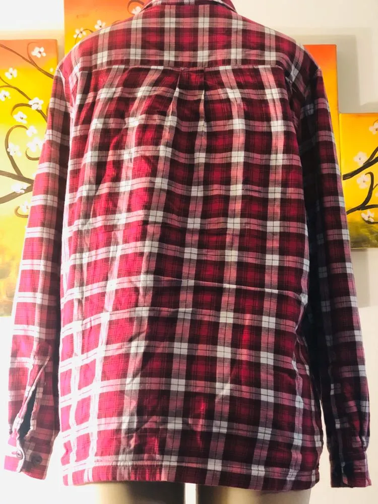 L.L. Bean Women’s Fleece Flannel Shirt Jacket  - Image 2