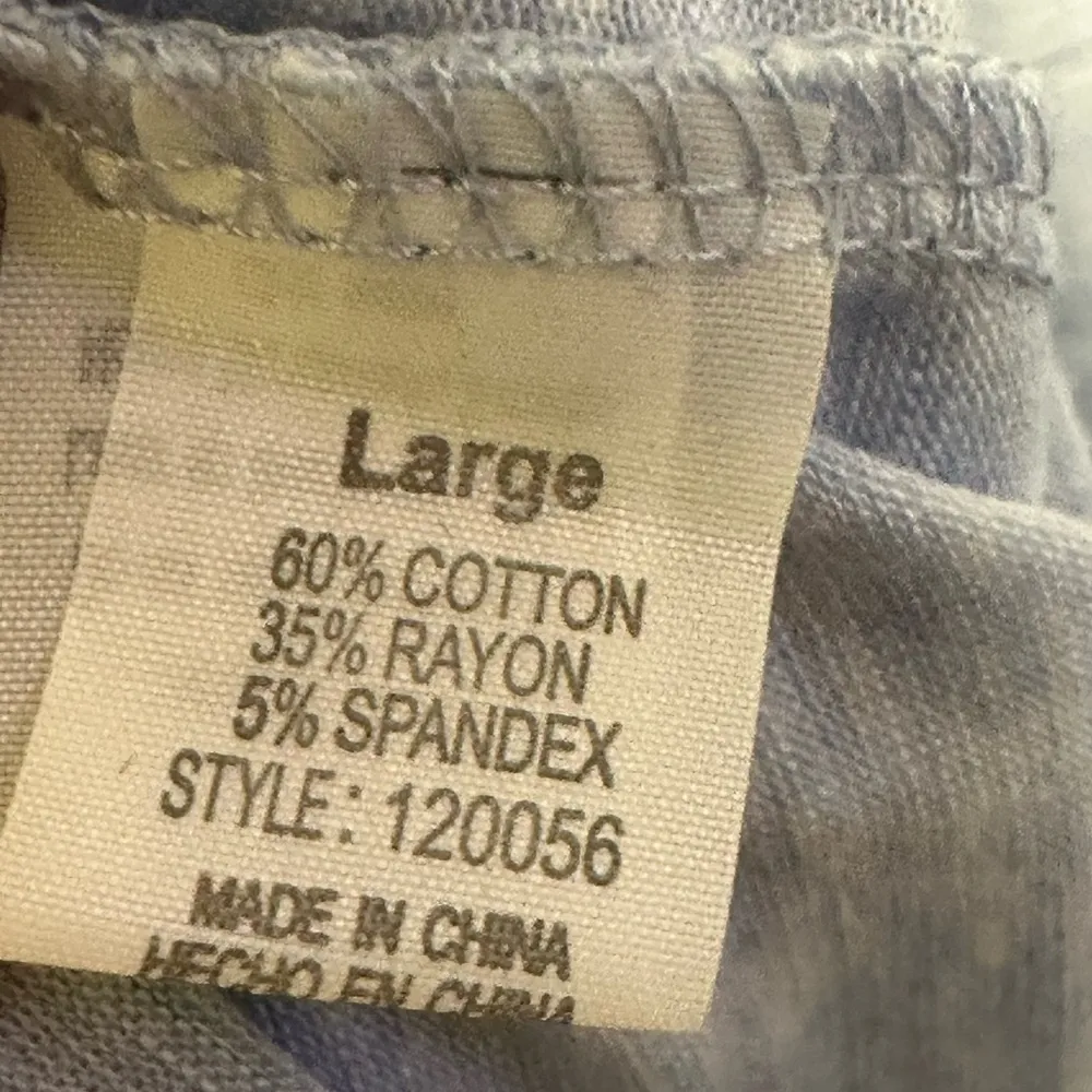 Poof stretchy tie neck boho embroidered 3/4 sleeve top - Image 5