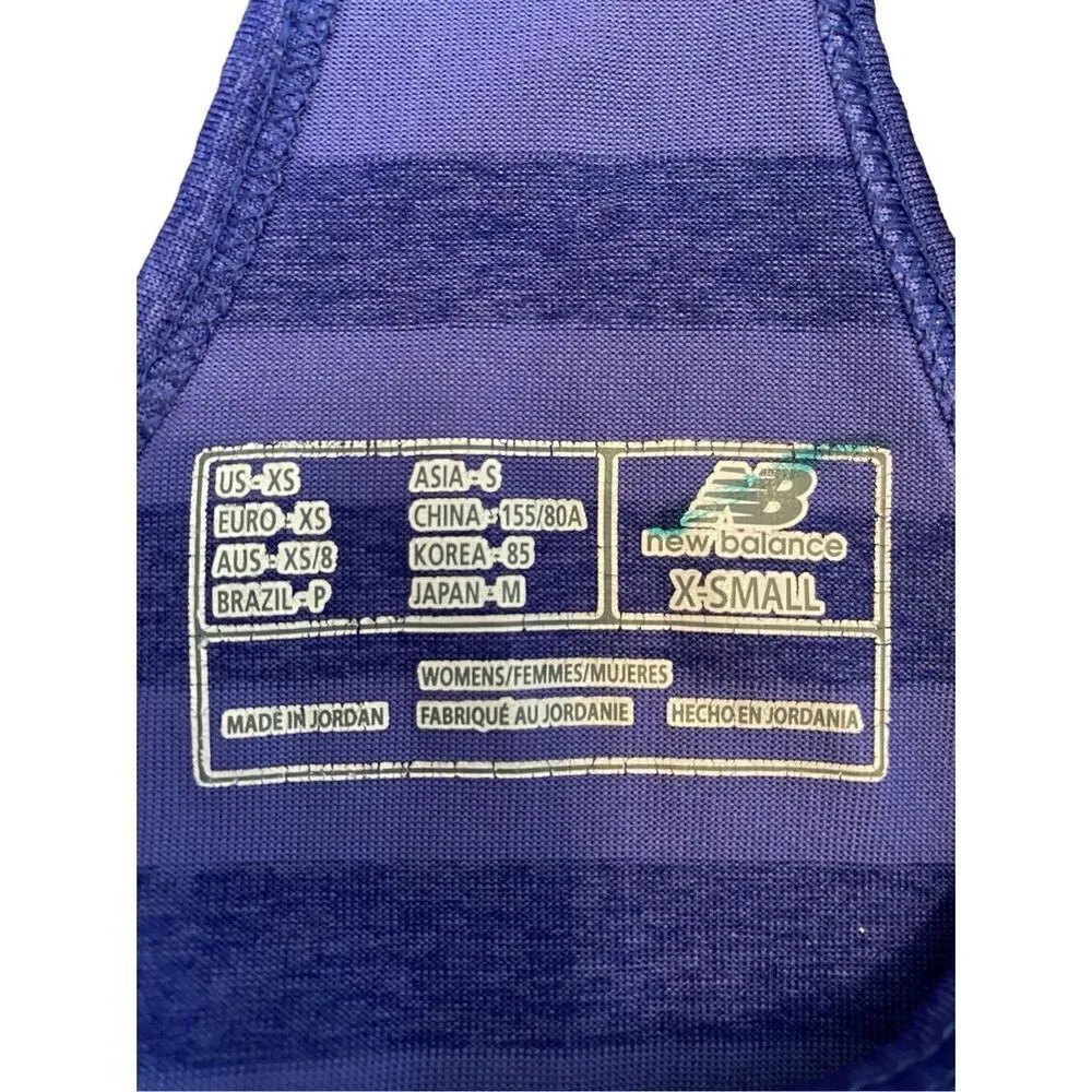 New Balance Lightning Dry Striped Racerback Tank Top Athletic Athleisure - Image 6