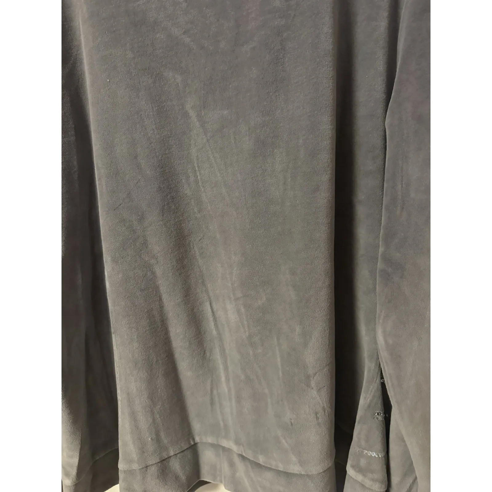 Midnight Velvet Women's Size 2X Gray Silver Embellishes Zip Up 2 pc Track Suit - Image 11