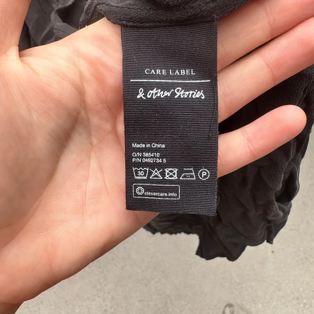 & Other Stories long shirt dress with ruffle sleeves - Image 4